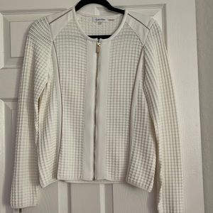 Calvin Klein jacket sweater with gold zipper size medium.